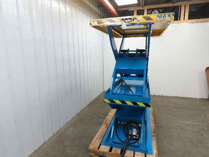 Max LPT-035-96XXH 3500LBS Hydraulic Lift Table Double Scissor 8' Travel 111" Max