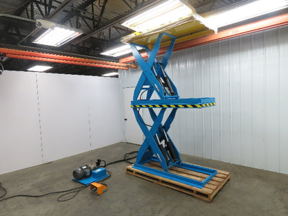 Max LPT-035-96XXH 3500LBS Hydraulic Lift Table Double Scissor 8' Travel 111" Max