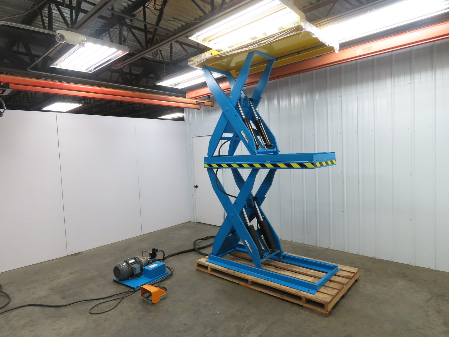 Max LPT-035-96XXH 3500LBS Hydraulic Lift Table Double Scissor 8' Travel 111" Max