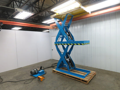 Max LPT-035-96XXH 3500LBS Hydraulic Lift Table Double Scissor 8' Travel 111" Max