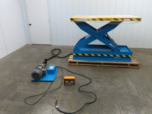 Max LPT-035-96XXH 3500LBS Hydraulic Lift Table Double Scissor 8' Travel 111" Max