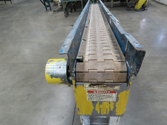 New London 7.5"x 7' 8" Plastic Chain Incline Conveyor .75Hp 460V 3PH End Drive