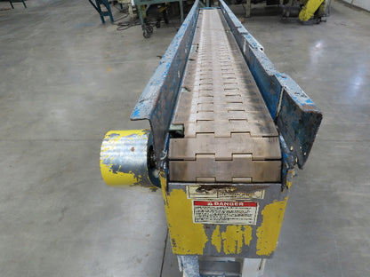 New London 7.5"x 7' 8" Plastic Chain Incline Conveyor .75Hp 460V 3PH End Drive
