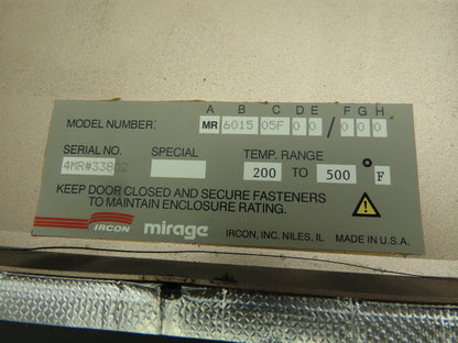 Mirage MR601505F00/000 Ircon Digital Temperature Controller 200-500 F 115V