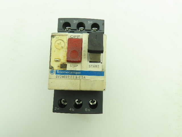 Telemecanique GV2ME07/1.6-2.5A Manual Motor Starter 1.6-2.5A 3Ph 480V Lot of 5