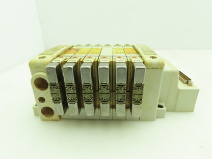 SMC VQC2200N-51 / VQC2300N-51 Pneumatic Solenoid Valve 6-Station Manifold 24VDC