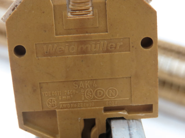Weidmuller SAK4 Terminal Block 600V 4MM Lot of 350