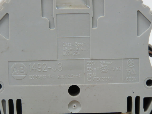 Allen Bradley 1492-J3 Terminal Block 25A 600V AC/DC Gray 2.5mm Lot of 160