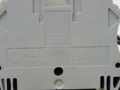 Allen Bradley 1492-J3 Terminal Block 25A 600V AC/DC Gray 2.5mm Lot of 160