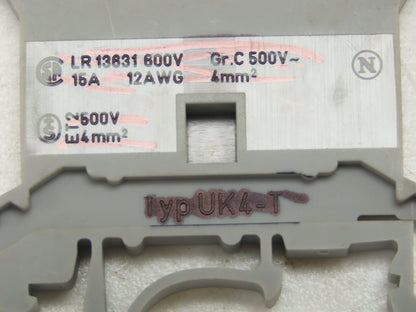 Entrelec M4/6_5116 UK4-T Terminal Block 600V Disconnect Blocks Mixed Lot of 400