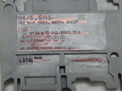 Entrelec M4/6_5116 UK4-T Terminal Block 600V Disconnect Blocks Mixed Lot of 400