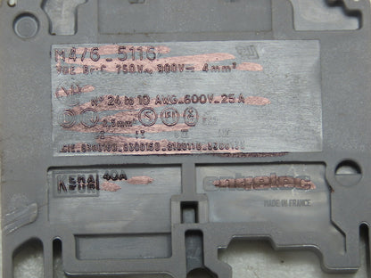 Entrelec M4/6_5116 UK4-T Terminal Block 600V Disconnect Blocks Mixed Lot of 400