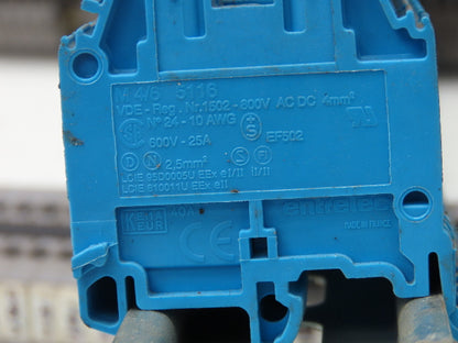 Entrelec M4/6_5116 Terminal Block 40A 600V Lot of 150