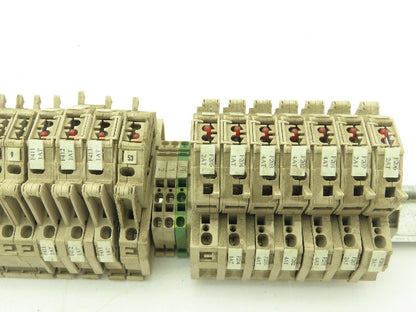 Weidmuller ZSI 2.5 Din Rail Mount Fuse Terminal Block 250V Lot of 27