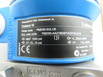 Endress+Hauser Deltabar M PMD55-5UL1/0 Differential Pressure Transmitter