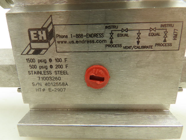 Endress Hauser HEX Stainless Block and Bleed Manifold Valve 1/2 ...