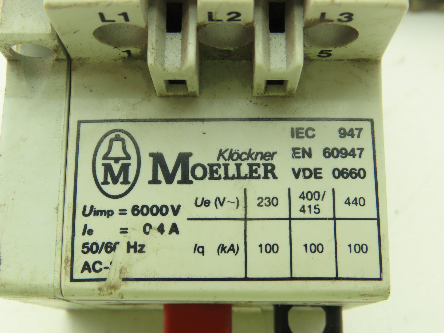 Klockner-Moeller Manual Motor Starter 1/2 Hp 480V 3Ph Aux Relay Lot of 5