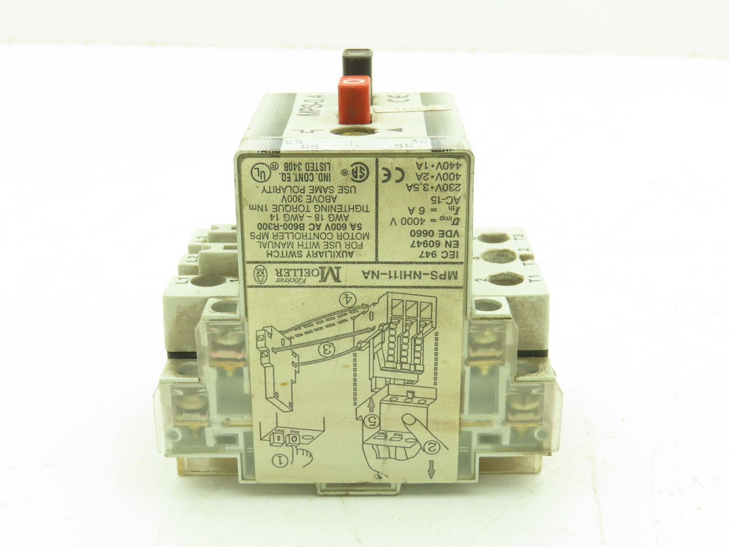 Klockner-Moeller Manual Motor Starter 1/2 Hp 480V 3Ph Aux Relay Lot of 5