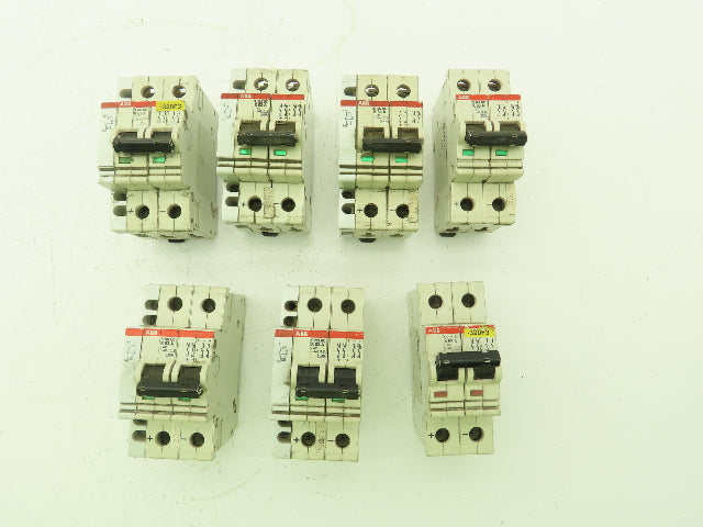 ABB S282UCK63A Circuit Breaker 63A 2 Pole 480V Lot of 7
