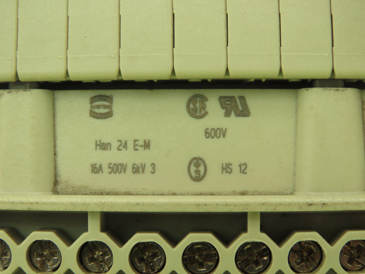 Harting Han 24 E-M 24-Pin Cable Connector Plug Set 16 Amp 600V Lot of 5