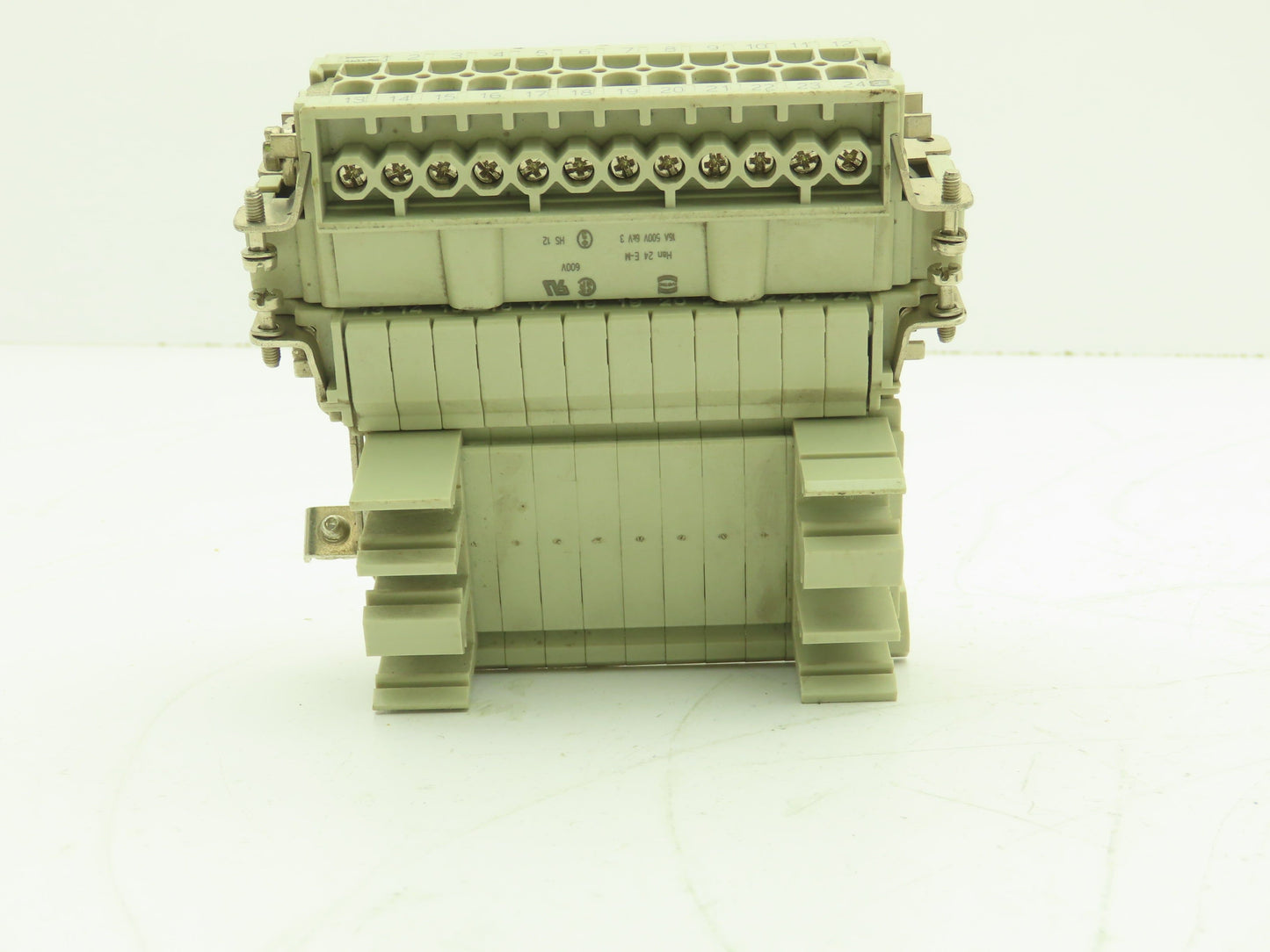 Harting Han 24 E-M 24-Pin Cable Connector Plug Set 16 Amp 600V Lot of 5