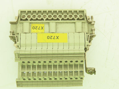 Harting Han 24 E-M 24-Pin Cable Connector Plug Set 16 Amp 600V Lot of 5