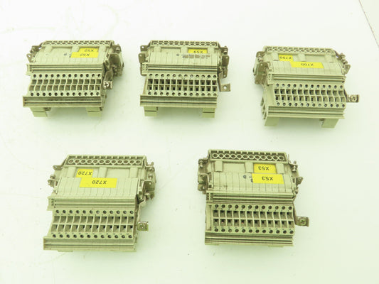 Harting Han 24 E-M 24-Pin Cable Connector Plug Set 16 Amp 600V Lot of 5