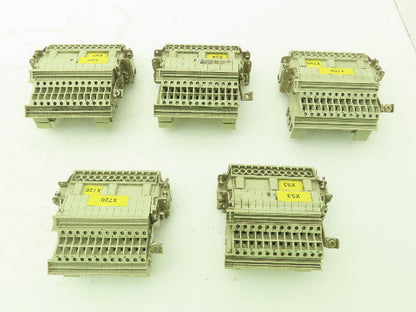 Harting Han 24 E-M 24-Pin Cable Connector Plug Set 16 Amp 600V Lot of 5