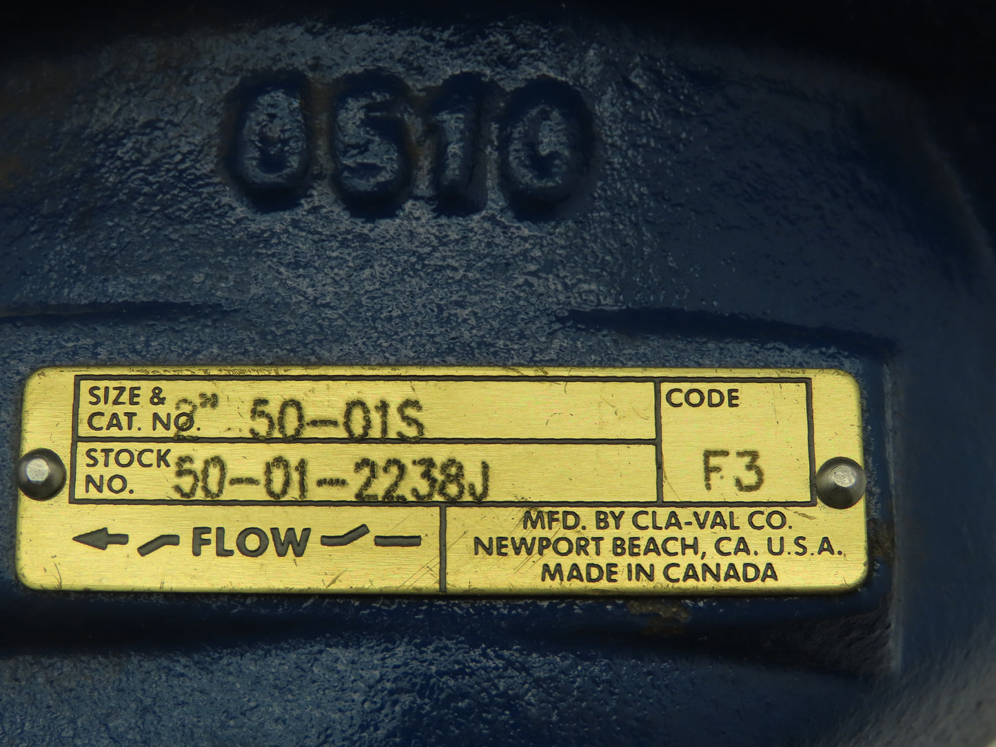 Cla-Val 50-01S Sustaining Valve with CRL Pressure Relief Control 2" NPT