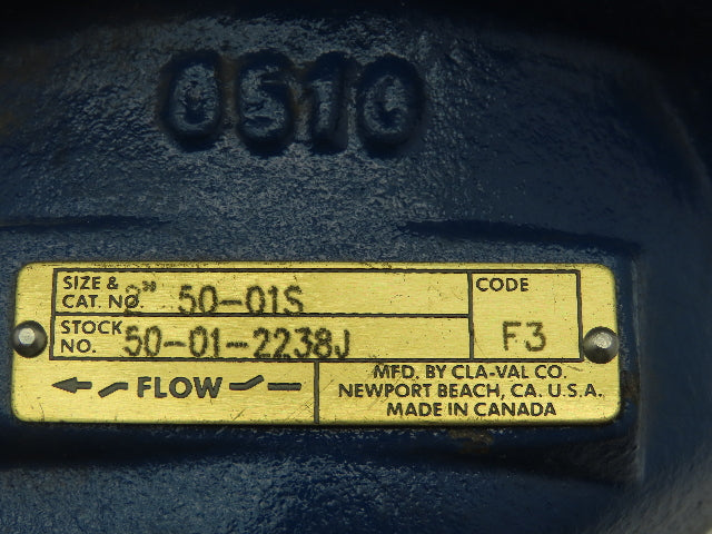 Cla-Val 50-01S Sustaining Valve with CRL Pressure Relief Control 2" NPT