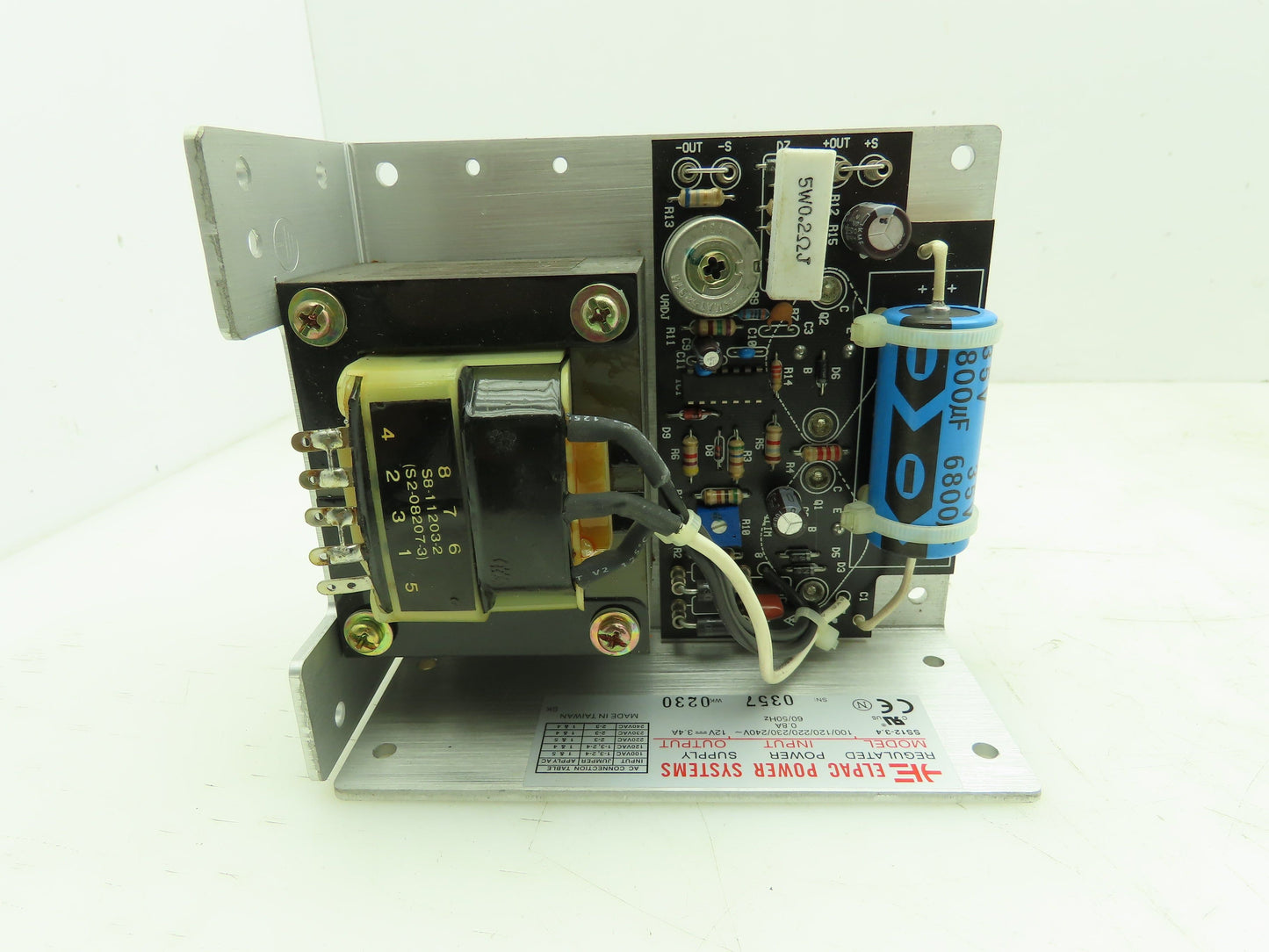 Elpac SS12-3.4 Regulated Power Supply 120/240V - 12V 3.4A Output