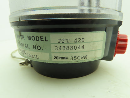 Badger Meter PFT420 Pulse Meter 35 GPM Flow Monitor 126.67 Pulses Per 100 Gallon