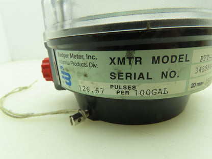 Badger Meter PFT420 Pulse Meter 35 GPM Flow Monitor 126.67 Pulses Per 100 Gallon