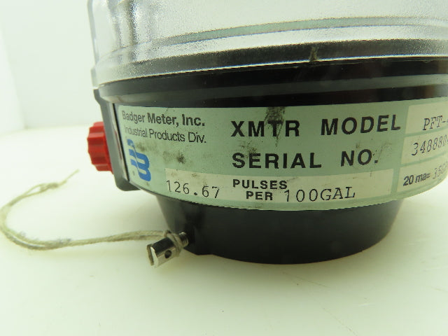 Badger Meter PFT420 Pulse Meter 35 GPM Flow Monitor 126.67 Pulses Per 100 Gallon