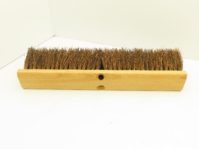 18" Garage Shop Brush Wooden Push Broom Head 4" Palmyra Fill  Lot of 6