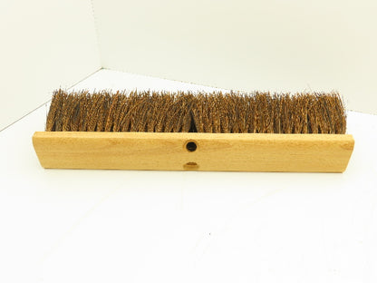 18" Garage Shop Brush Wooden Push Broom Head 4" Palmyra Fill  Lot of 6