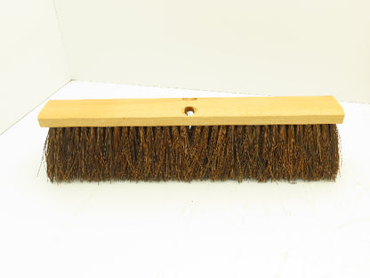 18" Garage Shop Brush Wooden Push Broom Head 4" Palmyra Fill  Lot of 6