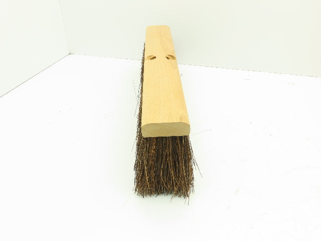 18" Garage Shop Brush Wooden Push Broom Head 4" Palmyra Fill  Lot of 6