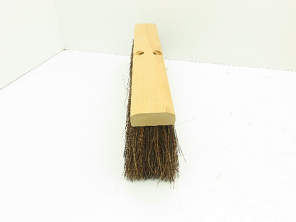 18" Garage Shop Brush Wooden Push Broom Head 4" Palmyra Fill  Lot of 6