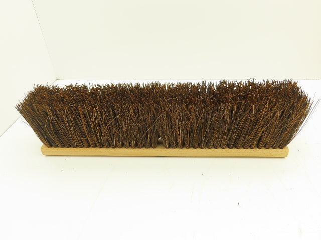18" Garage Shop Brush Wooden Push Broom Head 4" Palmyra Fill  Lot of 6