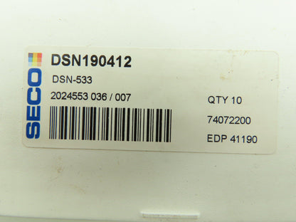 Seco Tool DSN190412 Carbide Insert Seat Anvil Shim Lot of 30