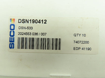 Seco Tool DSN190412 Carbide Insert Seat Anvil Shim Lot of 30