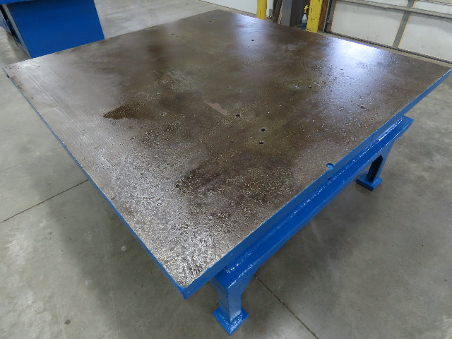 2-1/4" Top Heavy Duty Cast Iron Steel Fabrication Table Work Bench 79"x73"x32"
