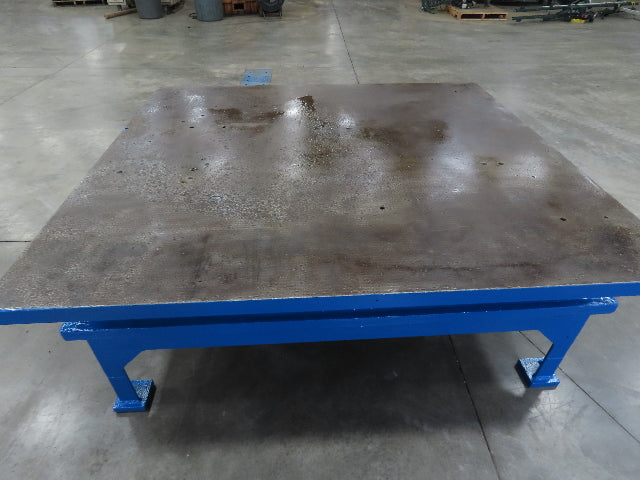 2-1/4" Top Heavy Duty Cast Iron Steel Fabrication Table Work Bench 79"x73"x32"