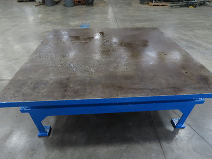 2-1/4" Top Heavy Duty Cast Iron Steel Fabrication Table Work Bench 79"x73"x32"