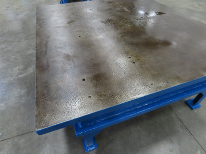 2-1/4" Top Heavy Duty Cast Iron Steel Fabrication Table Work Bench 79"x73"x32"