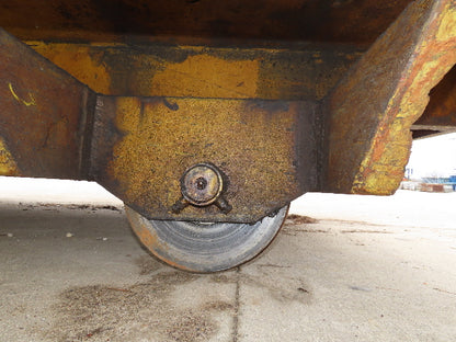13'x 8' Steel Flat Bed Rail Car Heavy Duty Industrial Steel Wheel Track Trailer