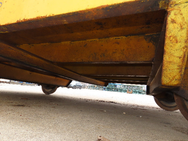 13'x 8' Steel Flat Bed Rail Car Heavy Duty Industrial Steel Wheel Track Trailer