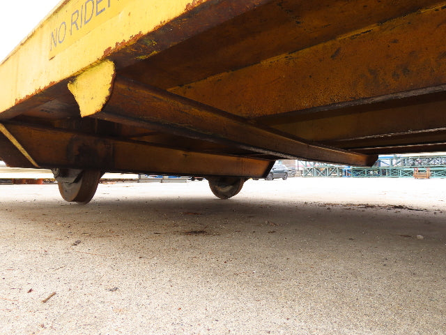 13'x 8' Steel Flat Bed Rail Car Heavy Duty Industrial Steel Wheel Track Trailer