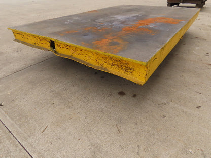 13'x 8' Steel Flat Bed Rail Car Heavy Duty Industrial Steel Wheel Track Trailer